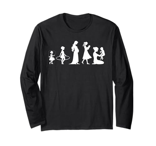 Evolution Mutter Mutterschaft Mama Elternteil Muttertag Langarmshirt von Stolze Mama Evolution Liebevolle Mama Mommy Mutter