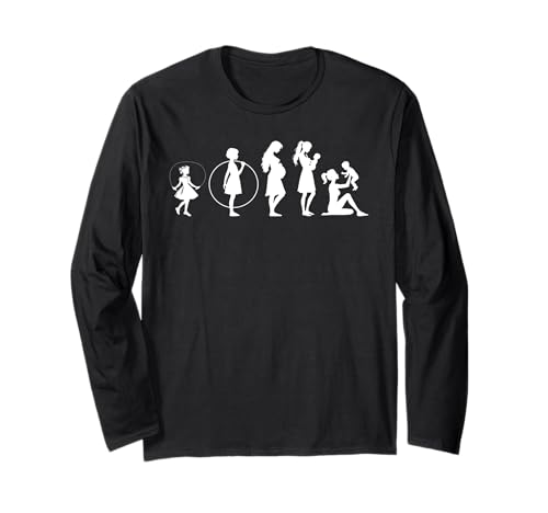 Evolution Mutter Mutterschaft Mama Elternteil Muttertag Langarmshirt von Stolze Mama Evolution Liebevolle Mama Mommy Mutter