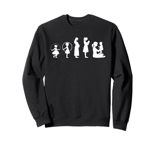 Evolution Mutter Mutterschaft Mama Elternteil Muttertag Sweatshirt von Stolze Mama Evolution Liebevolle Mama Mommy Mutter