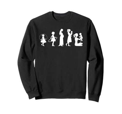Evolution Mutter Mutterschaft Mama Elternteil Muttertag Sweatshirt von Stolze Mama Evolution Liebevolle Mama Mommy Mutter