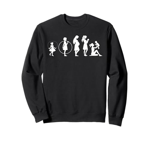 Evolution Mutter Mutterschaft Mama Elternteil Muttertag Sweatshirt von Stolze Mama Evolution Liebevolle Mama Mommy Mutter