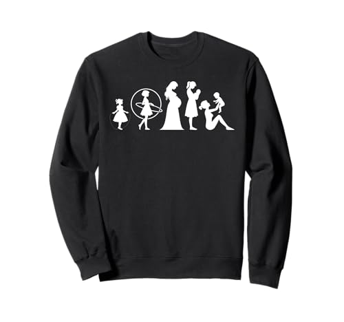 Evolution Mutter Mutterschaft Mama Elternteil Muttertag Sweatshirt von Stolze Mama Evolution Liebevolle Mama Mommy Mutter