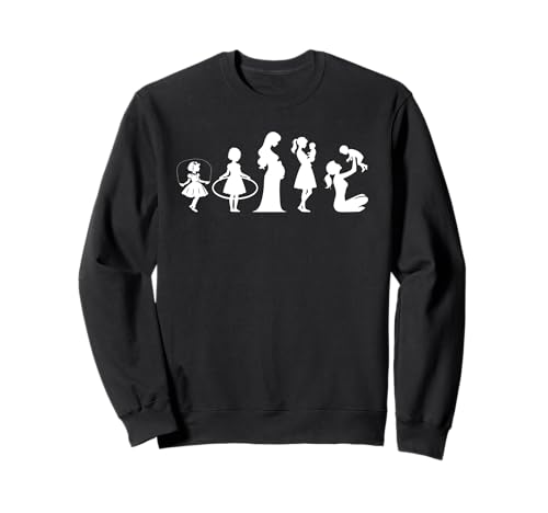 Evolution Mutter Mutterschaft Mama Elternteil Muttertag Sweatshirt von Stolze Mama Evolution Liebevolle Mama Mommy Mutter
