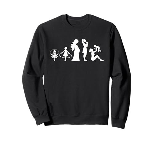 Evolution Mutter Mutterschaft Mama Elternteil Muttertag Sweatshirt von Stolze Mama Evolution Liebevolle Mama Mommy Mutter