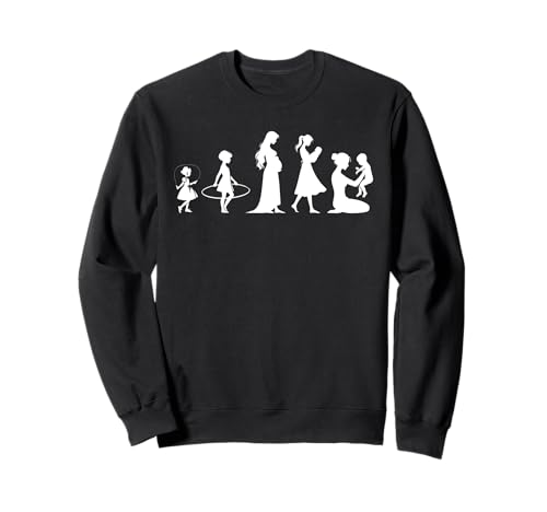 Evolution Mutter Mutterschaft Mama Elternteil Muttertag Sweatshirt von Stolze Mama Evolution Liebevolle Mama Mommy Mutter