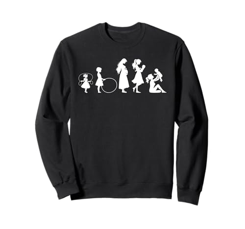 Evolution Mutter Mutterschaft Mama Elternteil Muttertag Sweatshirt von Stolze Mama Evolution Liebevolle Mama Mommy Mutter