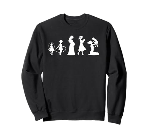 Evolution Mutter Mutterschaft Mama Elternteil Muttertag Sweatshirt von Stolze Mama Evolution Liebevolle Mama Mommy Mutter