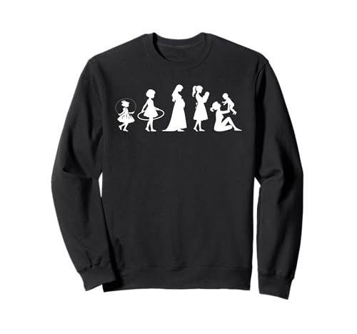 Evolution Mutter Mutterschaft Mama Elternteil Muttertag Sweatshirt von Stolze Mama Evolution Liebevolle Mama Mommy Mutter