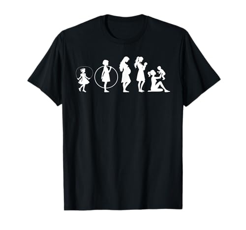 Evolution Mutter Mutterschaft Mama Elternteil Muttertag T-Shirt von Stolze Mama Evolution Liebevolle Mama Mommy Mutter