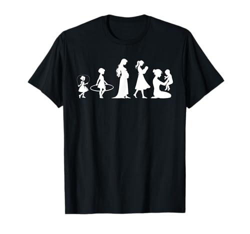 Evolution Mutter Mutterschaft Mama Elternteil Muttertag T-Shirt von Stolze Mama Evolution Liebevolle Mama Mommy Mutter