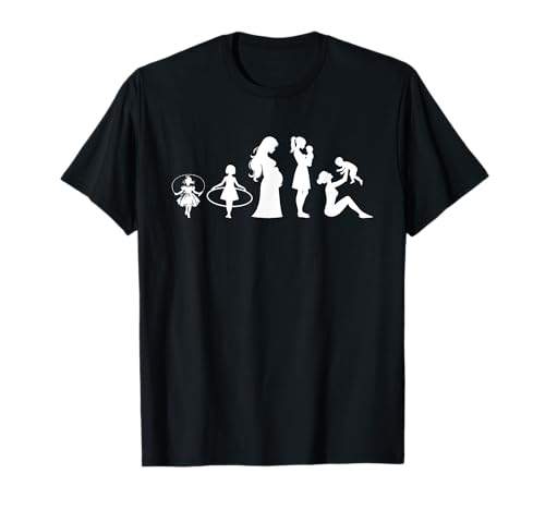 Evolution Mutter Mutterschaft Mama Elternteil Muttertag T-Shirt von Stolze Mama Evolution Liebevolle Mama Mommy Mutter