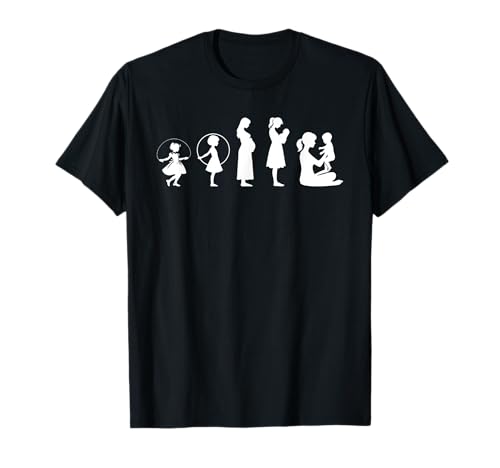 Evolution Mutter Mutterschaft Mama Elternteil Muttertag T-Shirt von Stolze Mama Evolution Liebevolle Mama Mommy Mutter