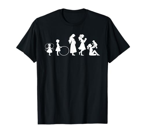 Evolution Mutter Mutterschaft Mama Elternteil Muttertag T-Shirt von Stolze Mama Evolution Liebevolle Mama Mommy Mutter
