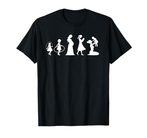 Evolution Mutter Mutterschaft Mama Elternteil Muttertag T-Shirt von Stolze Mama Evolution Liebevolle Mama Mommy Mutter