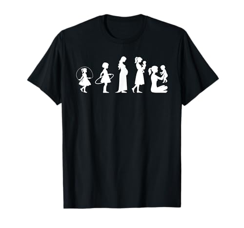 Evolution Mutter Mutterschaft Mama Elternteil Muttertag T-Shirt von Stolze Mama Evolution Liebevolle Mama Mommy Mutter