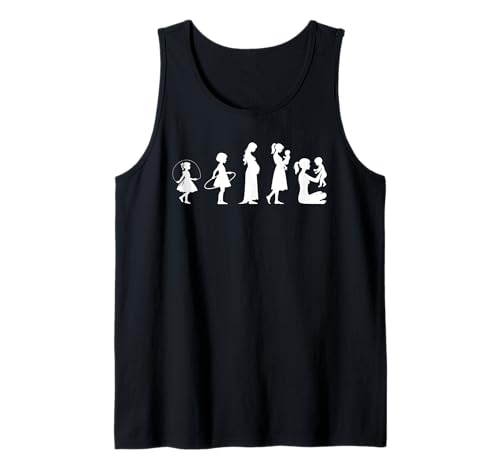 Evolution Mutter Mutterschaft Mama Elternteil Muttertag Tank Top von Stolze Mama Evolution Liebevolle Mama Mommy Mutter