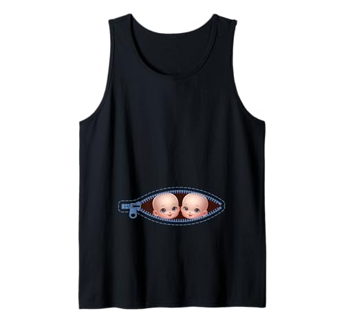 Zwillingsmutter Mama Muttertag Zwillinge Sohn Tochter Tank Top von Stolze Mama Liebevolle Zwillingsmama Mutter Mommy