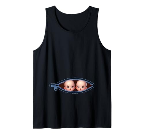 Zwillingsmutter Mama Muttertag Zwillinge Sohn Tochter Tank Top von Stolze Mama Liebevolle Zwillingsmama Mutter Mommy