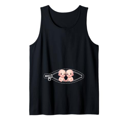 Zwillingsmutter Mama Muttertag Zwillinge Sohn Tochter Tank Top von Stolze Mama Liebevolle Zwillingsmama Mutter Mommy