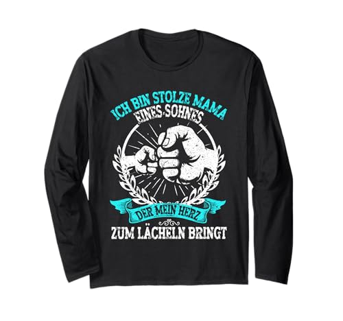 Stolze Mama Eines Sohnes Muttertag Mutter Spruch Sohn Lustig Langarmshirt von Stolze Mama Liebevoller Sohn Mama Mommy Mutter
