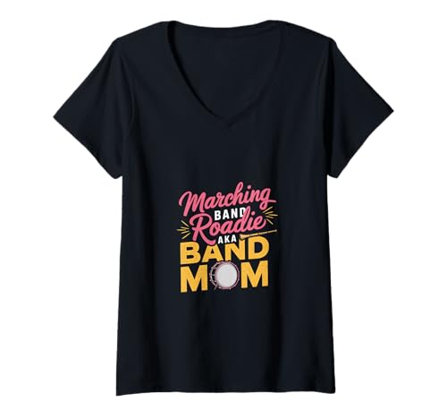 Damen Marching Band Roadie Aka Band Mom Music Parent Support |- T-Shirt mit V-Ausschnitt Damen Marching Band Roadie Aka Band Mom Music Parent Support |- T-Shirt mit V-Ausschnitt von Stolze Marching Band Mütter