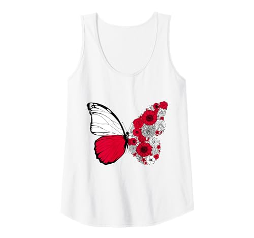 Damen Polnische Herkunft Polska Flagge Stolz Polen Schmetterling Tank Top Damen Polnische Herkunft Polska Flagge Stolz Polen Schmetterling Tank Top von Stolze Polnische Wurzeln