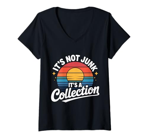Damen It's Not Junk It's A Collection - T-Shirt mit V-Ausschnitt von Stolze Sammlerverteidigung