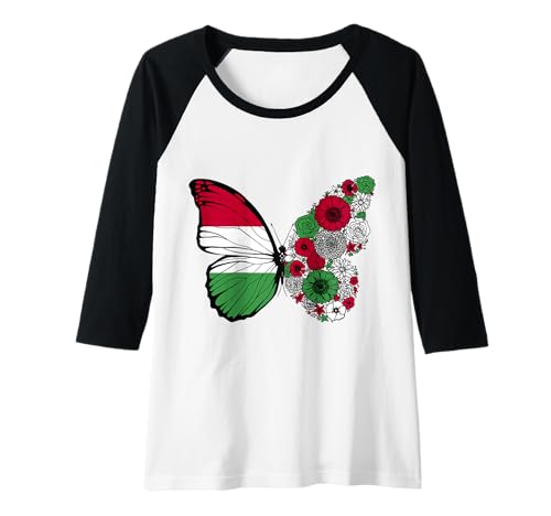 Damen Ungarische Flagge Herkunft Ungarn Stolz Schmetterling Raglan Damen Ungarische Flagge Herkunft Ungarn Stolz Schmetterling Raglan von Stolze Ungarische Wurzeln