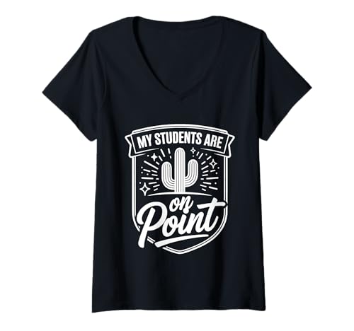 Damen My Students Are On Point Anerkennung des Lehrers - T-Shirt mit V-Ausschnitt Damen My Students Are On Point Anerkennung des Lehrers - T-Shirt mit V-Ausschnitt von Stolze und motivierende Pädagogin