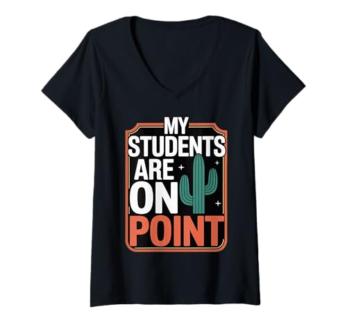 Damen My Students Are On Point Anerkennung des Lehrers - T-Shirt mit V-Ausschnitt Damen My Students Are On Point Anerkennung des Lehrers - T-Shirt mit V-Ausschnitt von Stolze und motivierende Pädagogin