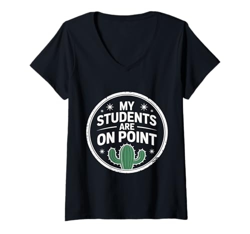 Damen My Students Are On Point Anerkennung des Lehrers |- T-Shirt mit V-Ausschnitt Damen My Students Are On Point Anerkennung des Lehrers |- T-Shirt mit V-Ausschnitt von Stolze und motivierende Pädagogin