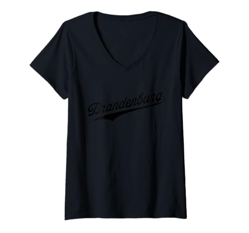 Damen Brandenburg T-Shirt mit V-Ausschnitt Damen Brandenburg T-Shirt mit V-Ausschnitt von Stolzer Ossi
