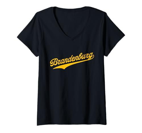 Damen Brandenburg T-Shirt mit V-Ausschnitt Damen Brandenburg T-Shirt mit V-Ausschnitt von Stolzer Ossi