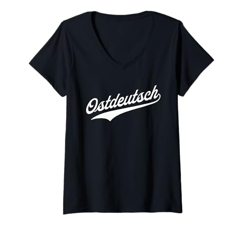 Damen Ostdeutsch T-Shirt mit V-Ausschnitt Damen Ostdeutsch T-Shirt mit V-Ausschnitt von Stolzer Ossi