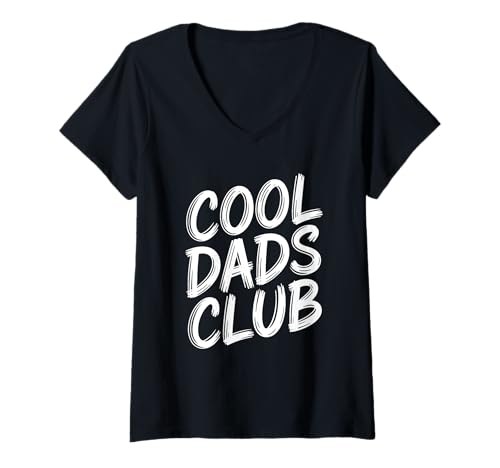 Damen Cool Dads Club Humor Statement Für Väter Vaterrolle Familie T-Shirt mit V-Ausschnitt von Stolzer Papa Spruch Lustig Cool Dads Club