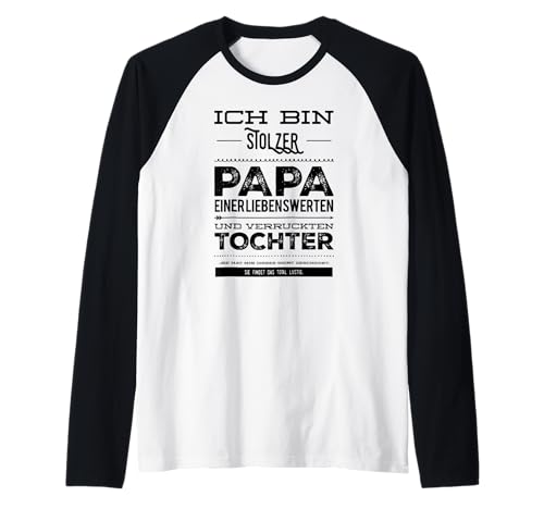 Herren Stolzer Papa | Papa & Tochter Raglan von Stolzer Papa Tochter und Familie
