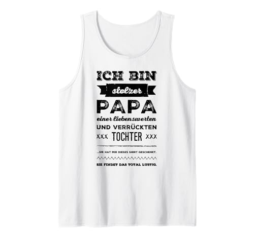 Herren Stolzer Papa | Papa & Tochter Tank Top von Stolzer Papa Tochter und Familie