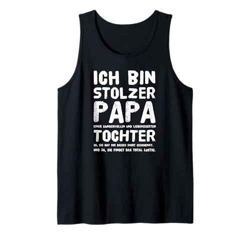 Herren Stolzer Papa Wundervolle Tochter Tank Top von Stolzer Papa Tochter