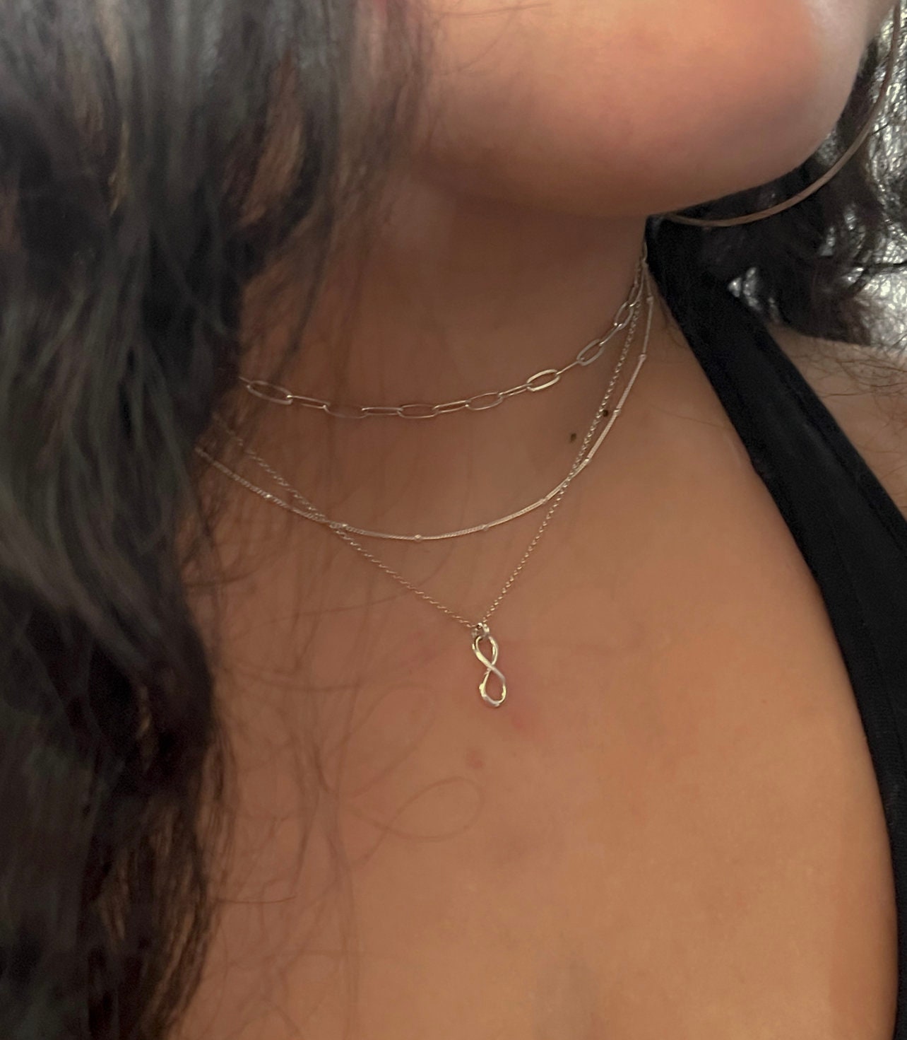 A Little Infinity - Sterling Silberkette, Schlicht, Zart, Minimalistisch von StomprosJewelry