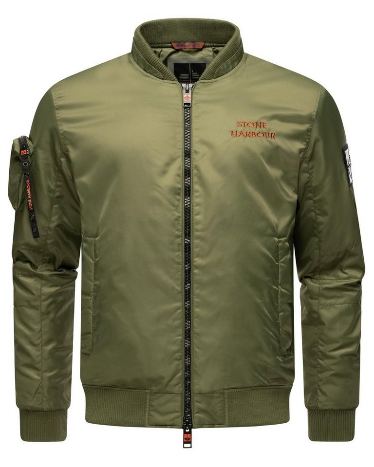 Stone Harbour Bomberjacke Berkoo Coole Herren Pilotenjacke mit praktischer Ärmeltasche von Stone Harbour