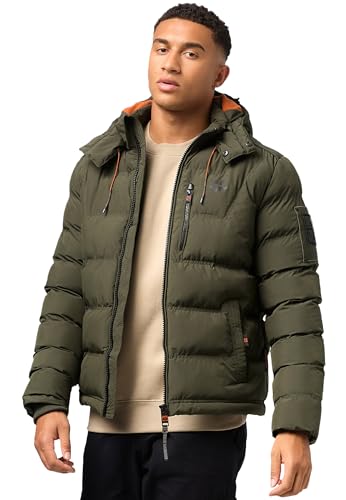 STONE HARBOUR Herren Winterjacke mit Kapuze Steppjacke gefüttert B736 [B736-Arvid-Olive-Gr.XXL] von STONE HARBOUR