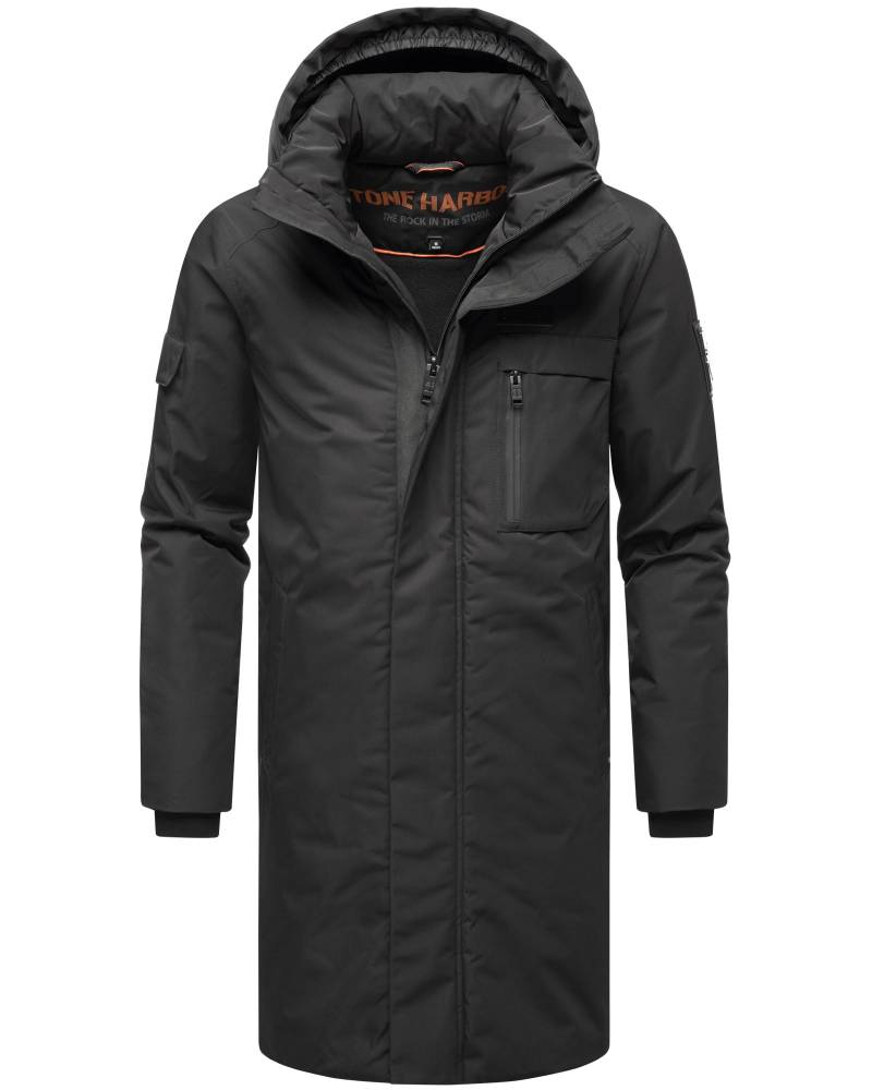 Stone Harbour Regenmantel "Xandroo XX", Langer Herren Wintermantel mit Kapuze von Stone Harbour