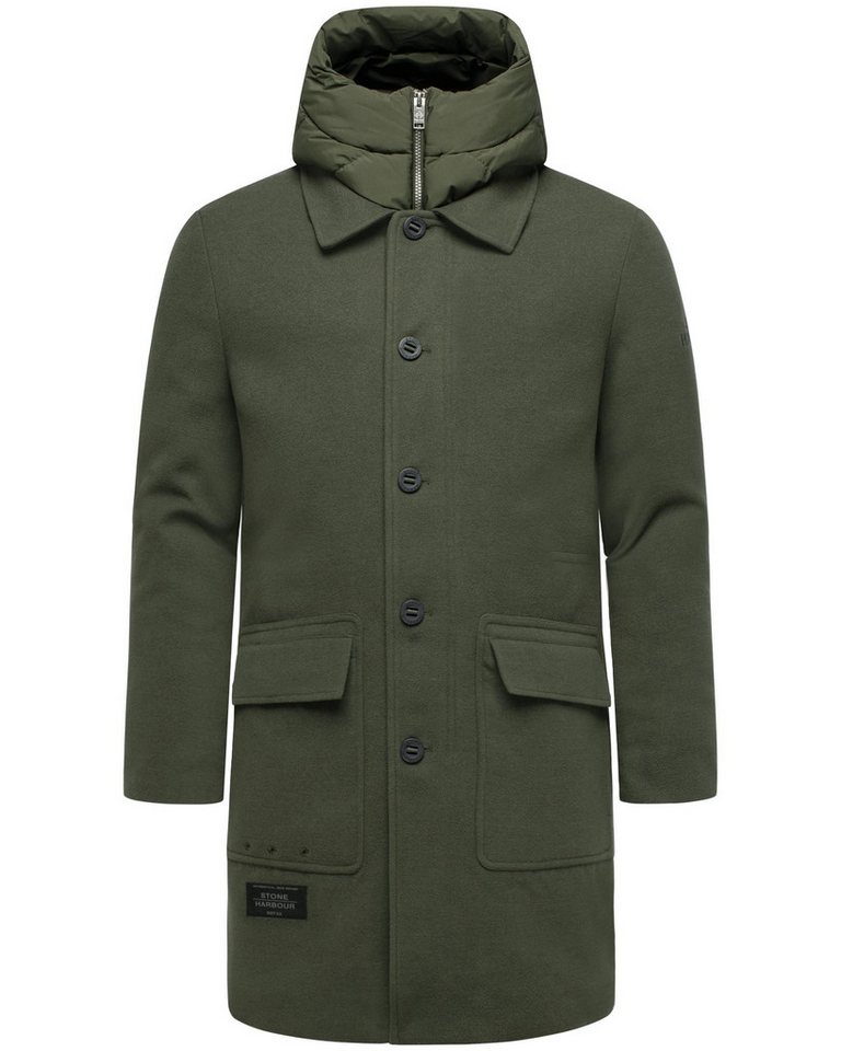 Stone Harbour Trenchcoat Thiagoo XX Kurzmantel in Wollmantel-Optik mit herausnehmbaren Inlayer von Stone Harbour