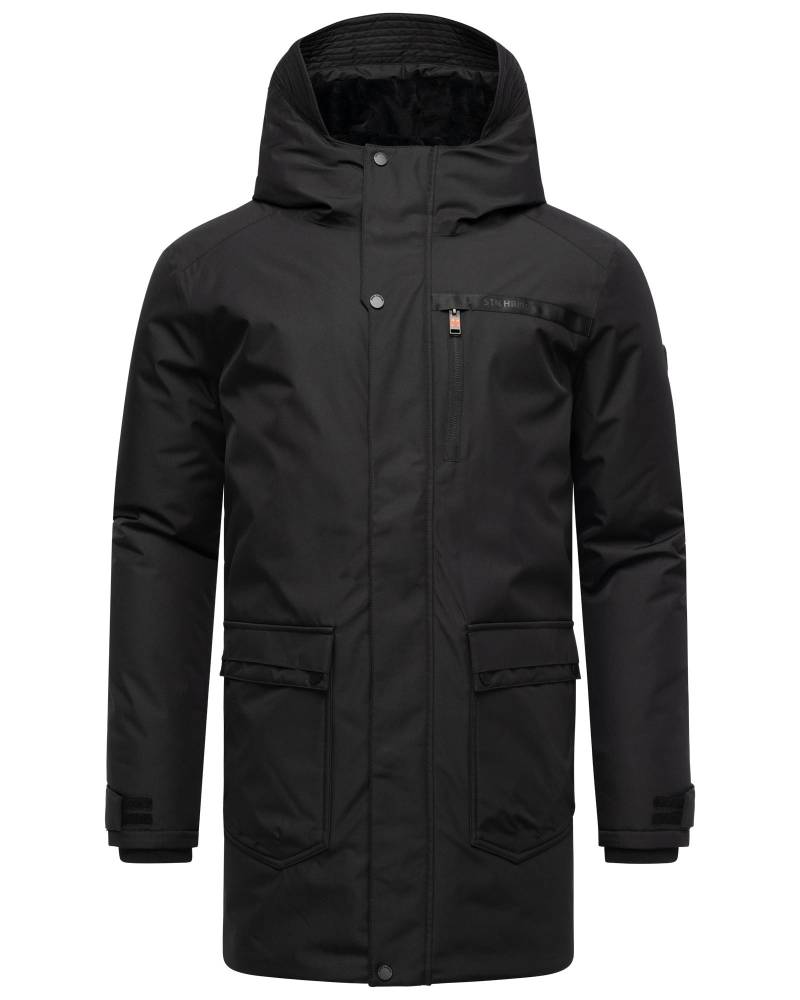 Stone Harbour Wintermantel "Netaan XX" Herren Kurzmantel mit kuscheliger Kapuze von Stone Harbour