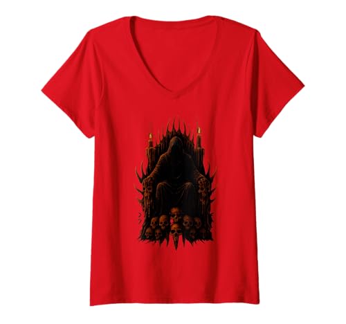 Damen Thron der Zähne T-Shirt mit V-Ausschnitt Damen Thron der Zähne T-Shirt mit V-Ausschnitt von Stone Hard