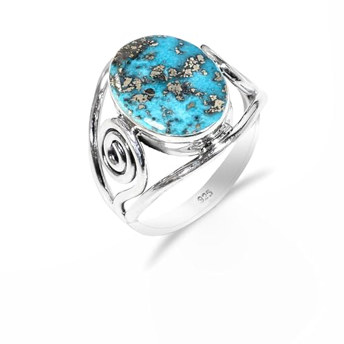 Blauer Kupfer Türkis Ring für Frauen Heilstein Handarbeit 925 Sterling Silber Edelstein Ring Herren Verlobungsring zierlicher stylischer Schmuckring RH-01-BLCT-5 Blauer Kupfer Türkis Ring für Frauen Heilstein Handarbeit 925 Sterling Silber Edelstein Ring Herren Verlobungsring zierlicher stylischer Schmuckring RH-01-BLCT-5 von Stone House