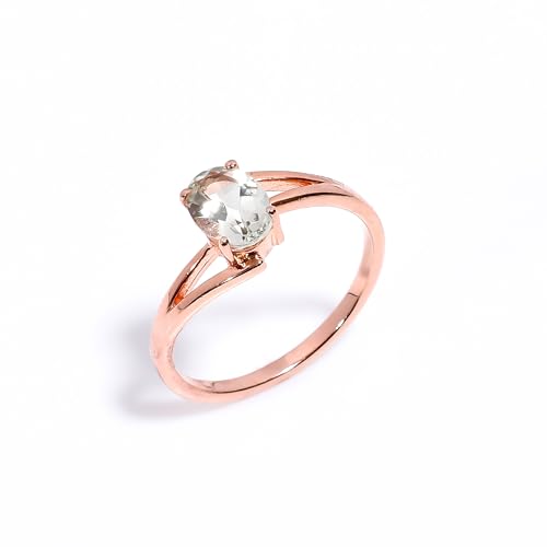 Grüner Amethyst Oval Form Ring 925 Sterling Silber, Ring für Frauen Männer, handgemachter Ring, Natürlicher Edelstein Hochzeitstag Ring R-137-24-P von Stone House