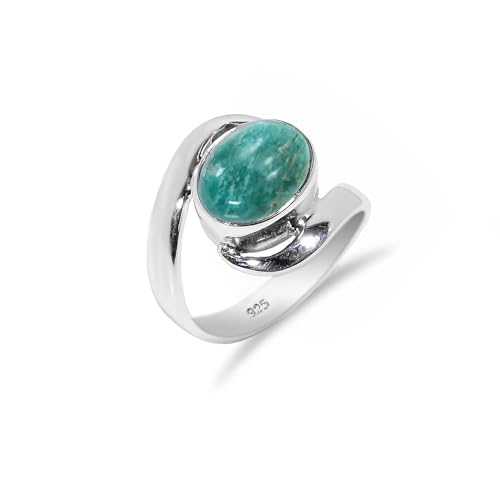 Ring mit Stein Natürlicher Amazonit Edelstein Ring 925 Sterling Silber Ring für Frauen Männer Vintage Zarter Stil 8x10 Oval Form Ring SH-SR21-P Ring mit Stein Natürlicher Amazonit Edelstein Ring 925 Sterling Silber Ring für Frauen Männer Vintage Zarter Stil 8x10 Oval Form Ring SH-SR21-P von Stone House
