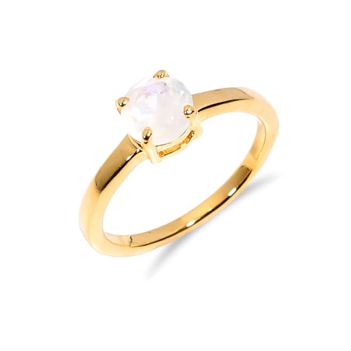 Silberring für Frauen Regenbogen Mondstein Runde Form Naturstein Ring 925 Sterling Silber Verlobungsring Männer Edelstein Ring Vintage Zarter Ring R-170-24-P Silberring für Frauen Regenbogen Mondstein Runde Form Naturstein Ring 925 Sterling Silber Verlobungsring Männer Edelstein Ring Vintage Zarter Ring R-170-24-P von Stone House
