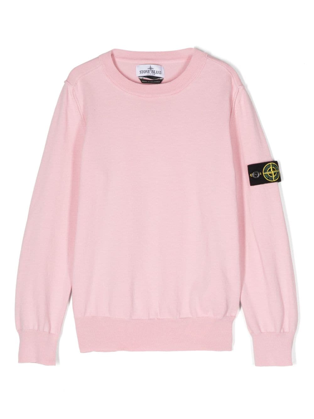 Stone Island Junior Baumwoll-Pullover mit Kompass - Rosa von Stone Island Junior